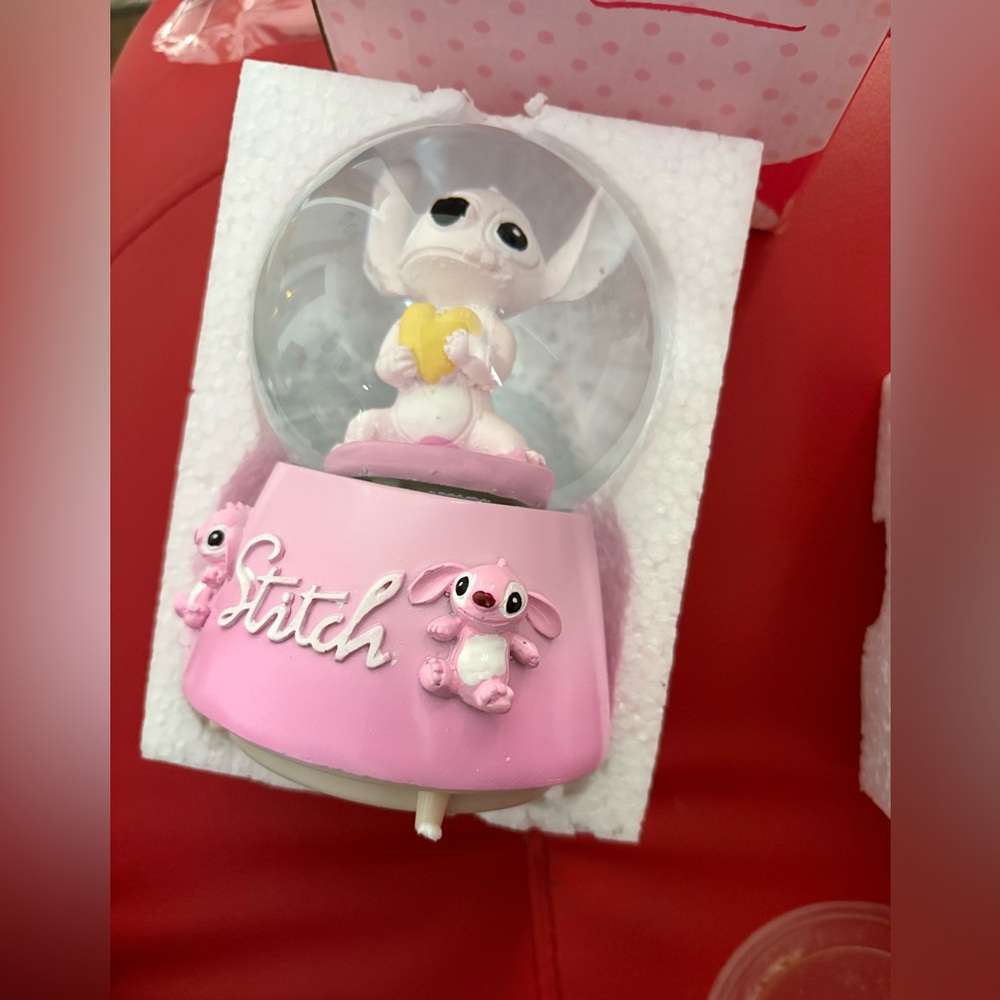 Stitch Pink Snow Globe for Small Pets